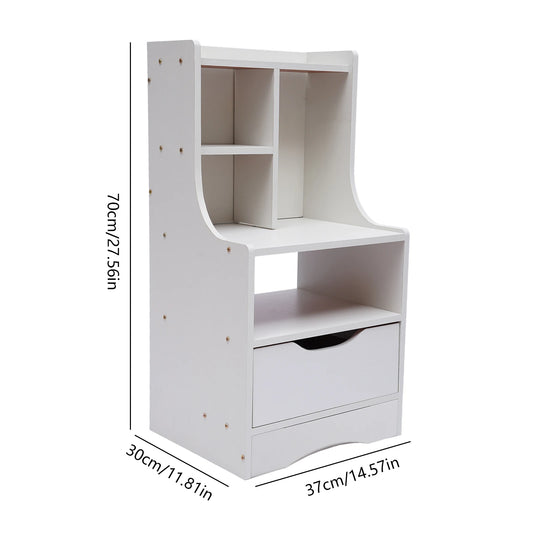 Modern  Nightstand With 3 Drawers Side Stand Storage Cabinet Bedside Table Organizer Bedroom Furniture