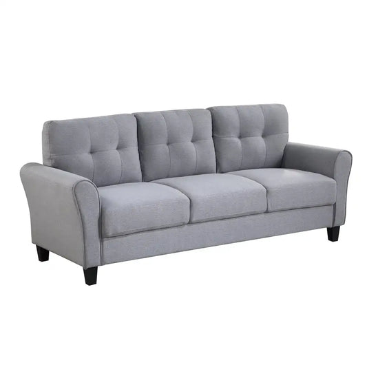 Modern Living Room Sofa Set Linen Upholstered Couch Furniture for Home or Office ,Light Grey,(2+3-Seat,Old Sku:SG000372AAA)
